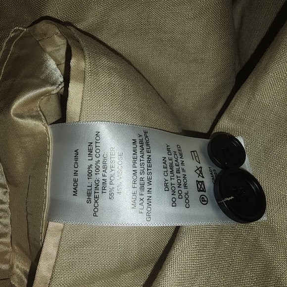 Quince Men’s 100% European Linen Blazer NWT Khaki Large - Picture 9 of 10